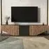 Pearl 3 Door TV Unit with Storage - Black, Melamine