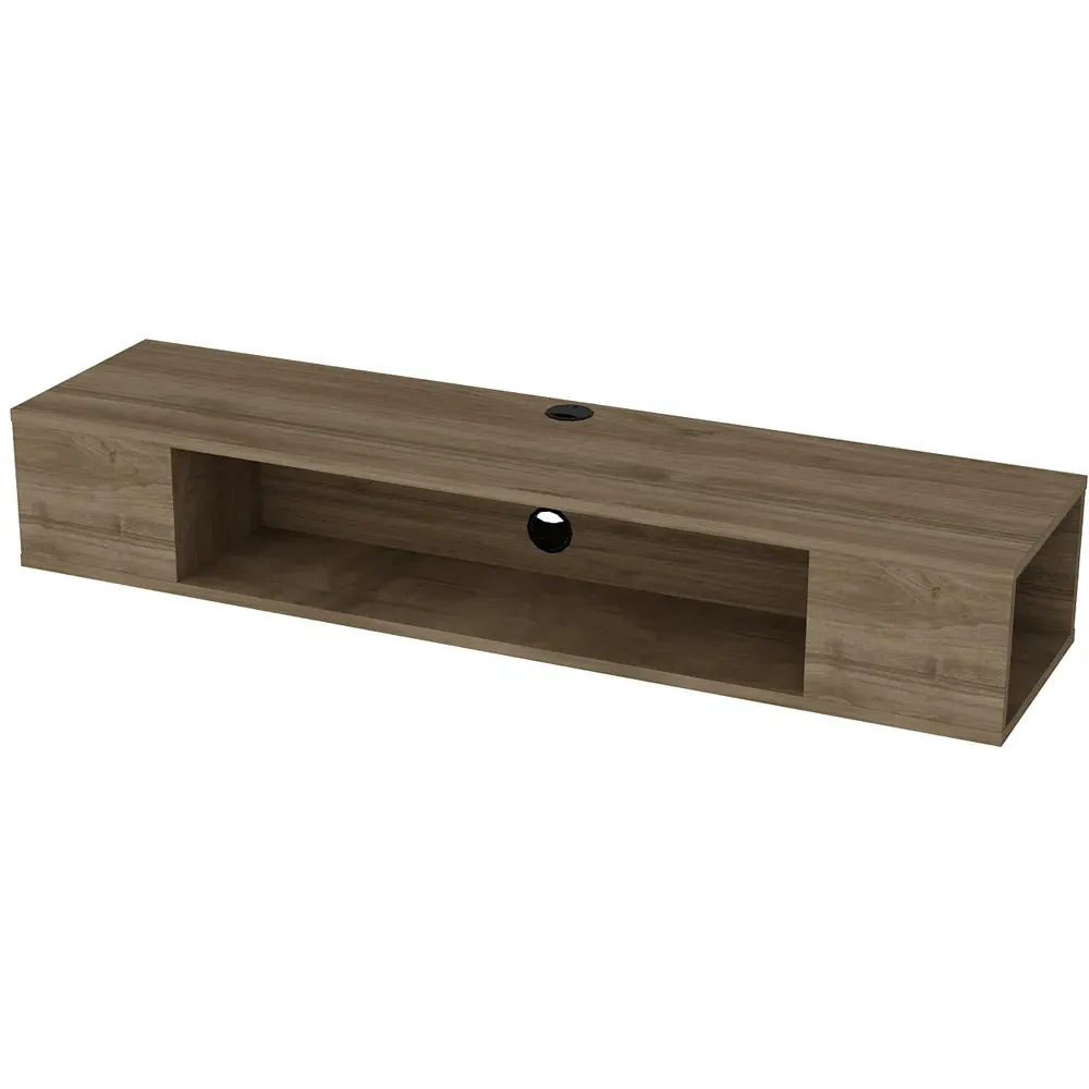 Peti Floating TV Unit with Storage - Brown