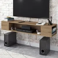 Peti Floating TV Unit with Storage - Brown