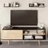 Pi Single Door TV Unit with Storage - Black, Oak