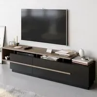 Pia TV Unit with Storage - Black, Walnut