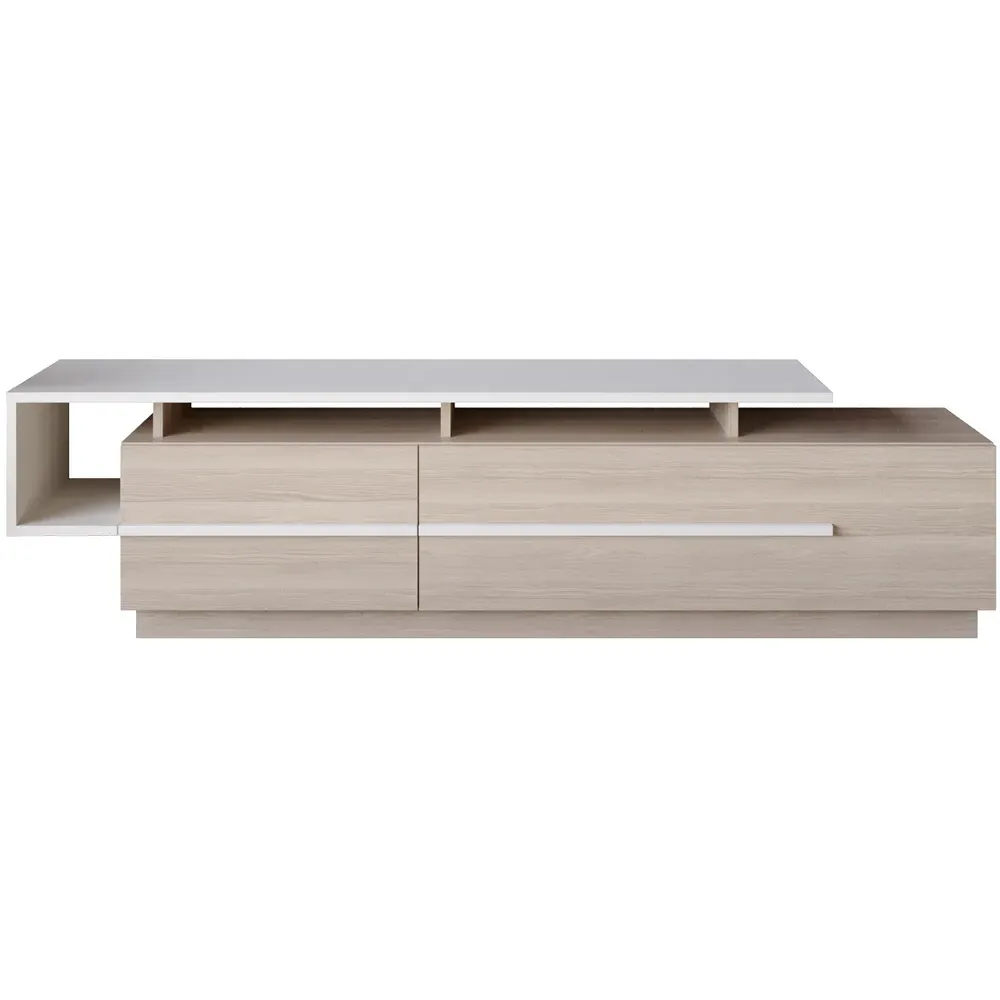 Pia TV Unit with Storage - Cordoba, White