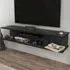 Pivot 4 Shelf Floating TV Unit - Black