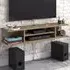 Pivot 4 Shelf Floating TV Unit - Brown