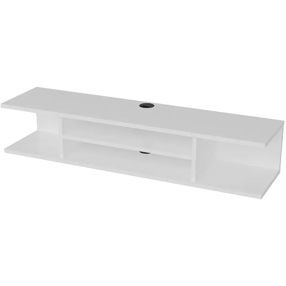 Pivot 4 Shelf Floating TV Unit - White