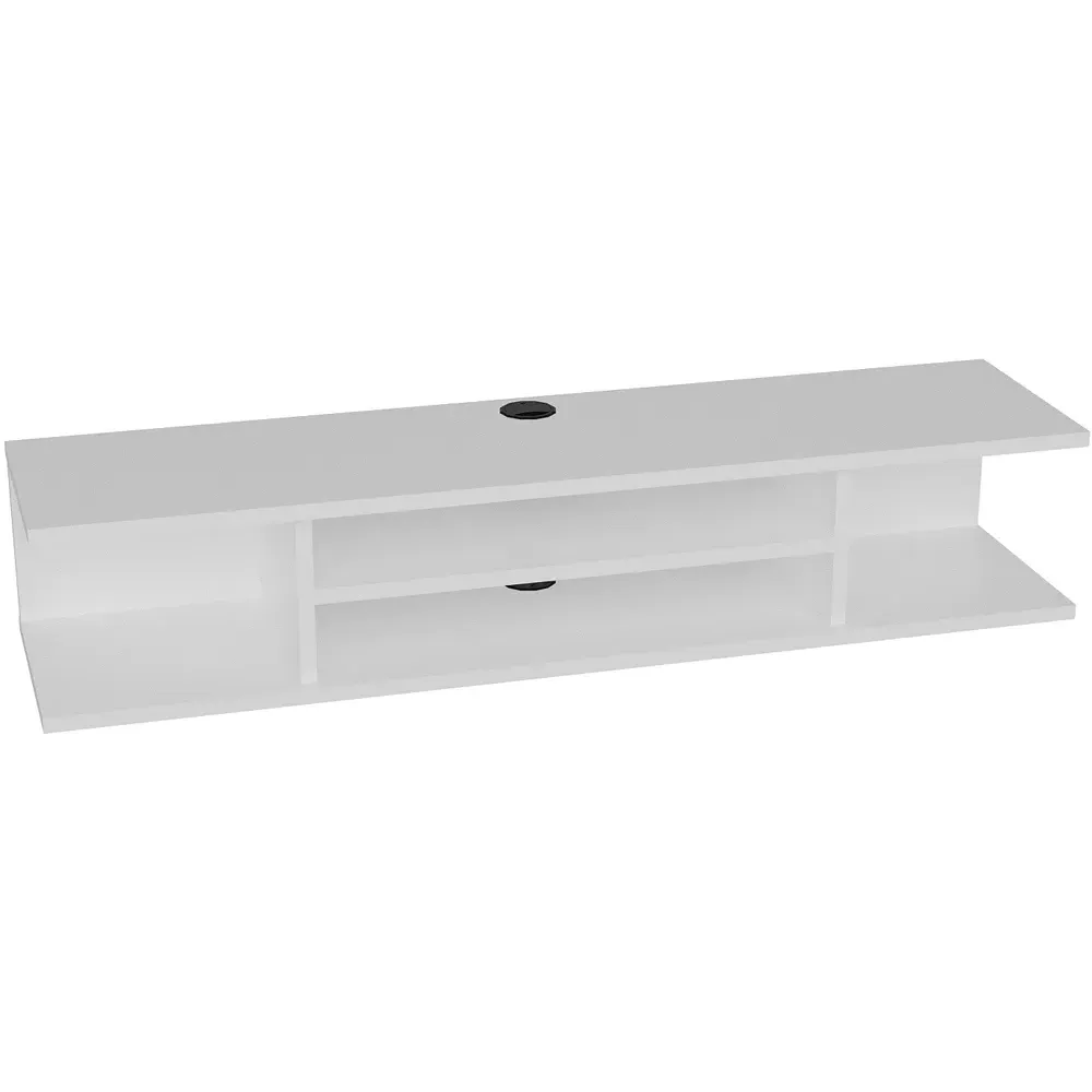 Pivot 4 Shelf Floating TV Unit - White