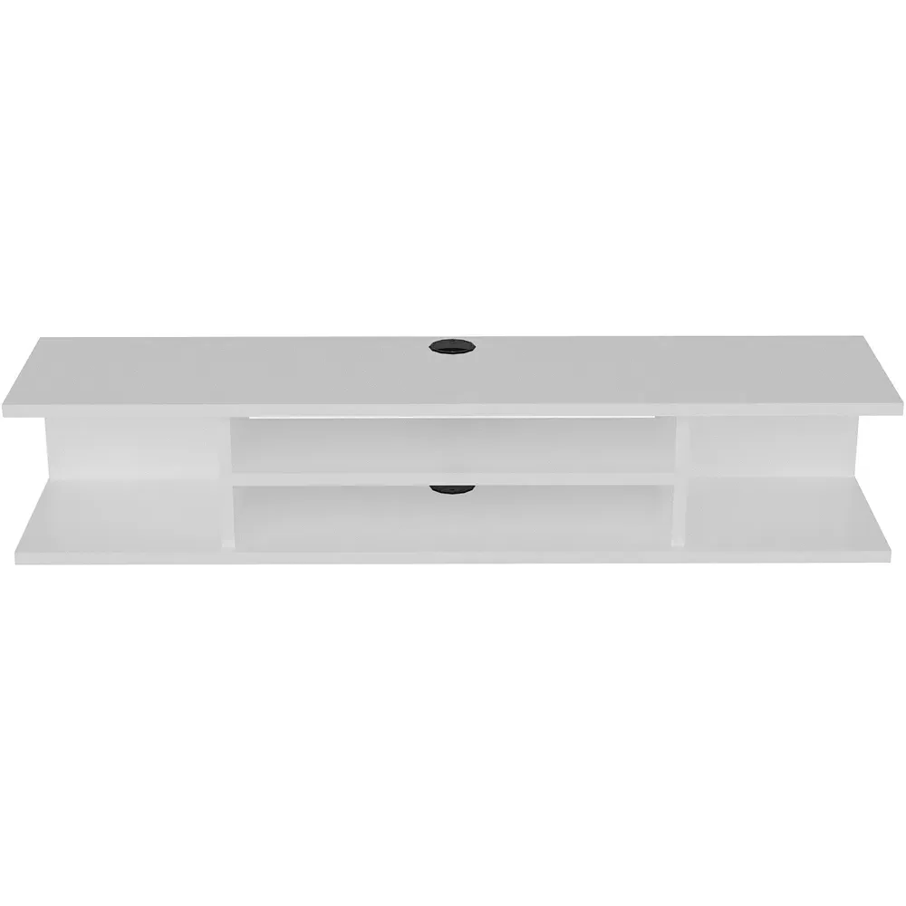 Pivot 4 Shelf Floating TV Unit - White