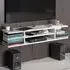 Pivot 4 Shelf Floating TV Unit - White