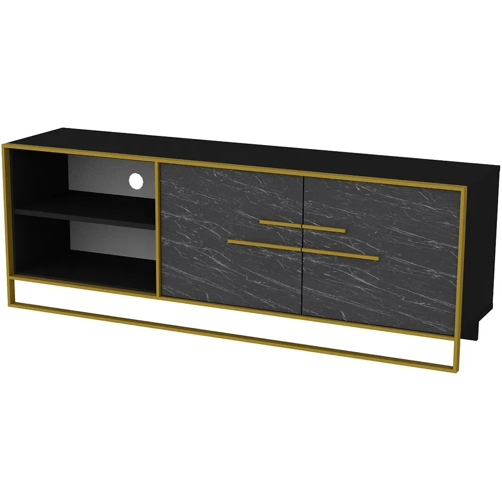Polka 2 Door TV Unit - Black