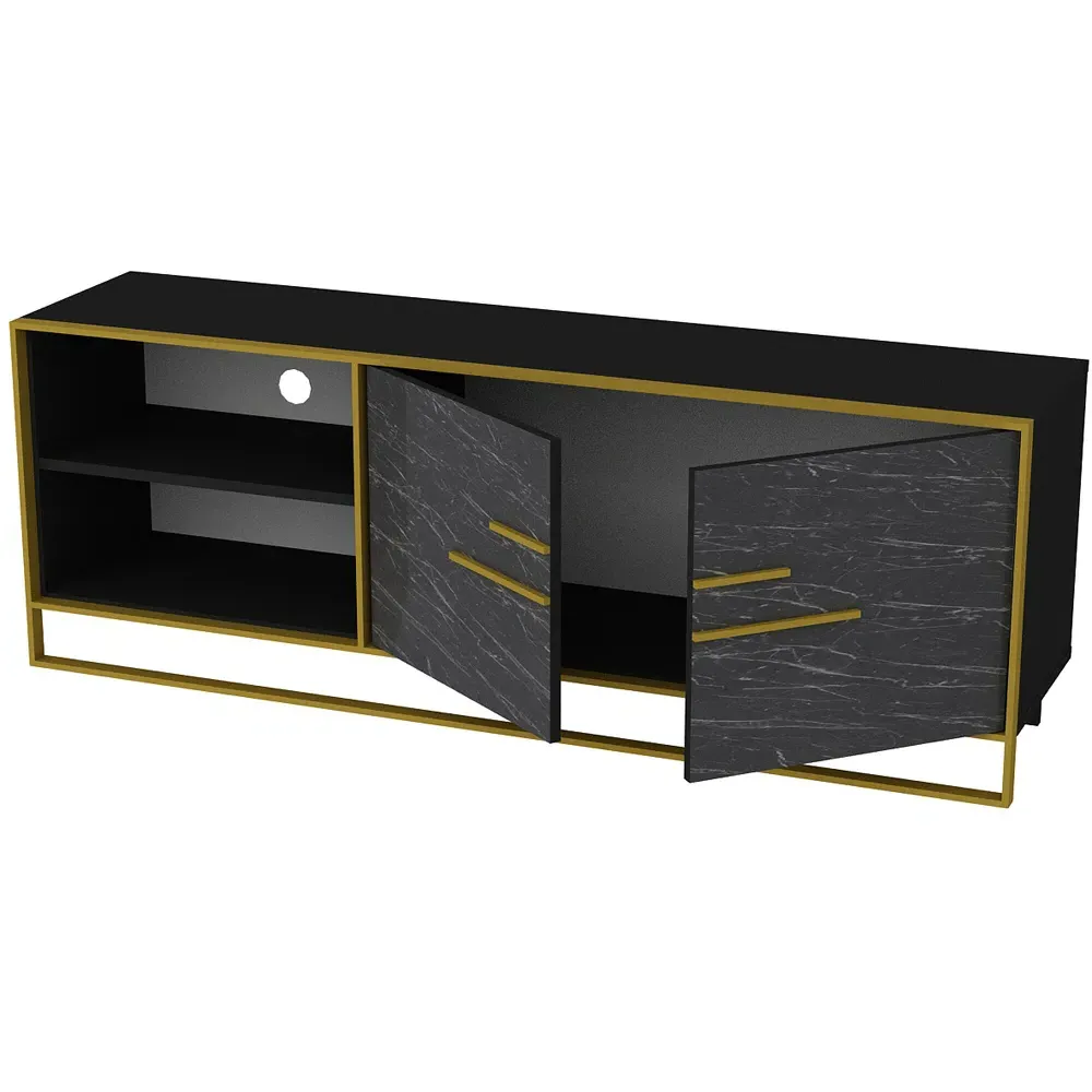 Polka 2 Door TV Unit - Black