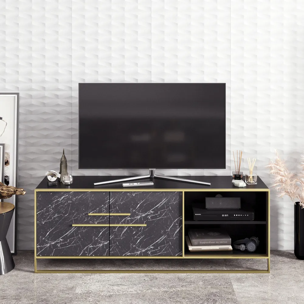 Polka 2 Door TV Unit - Black