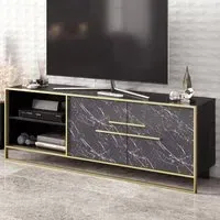 Polka 2 Door TV Unit - Black
