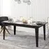 Polka 4 Seater Dining Table with Marble Effect - Black