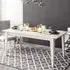 Polka 4 Seater Dining Table with Marble Effect - White
