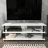Pueblo 4 Open Shelf Wide TV Unit - Black and White