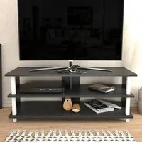 Pueblo 4 Open Shelf Wide TV Unit - White and Anthracite