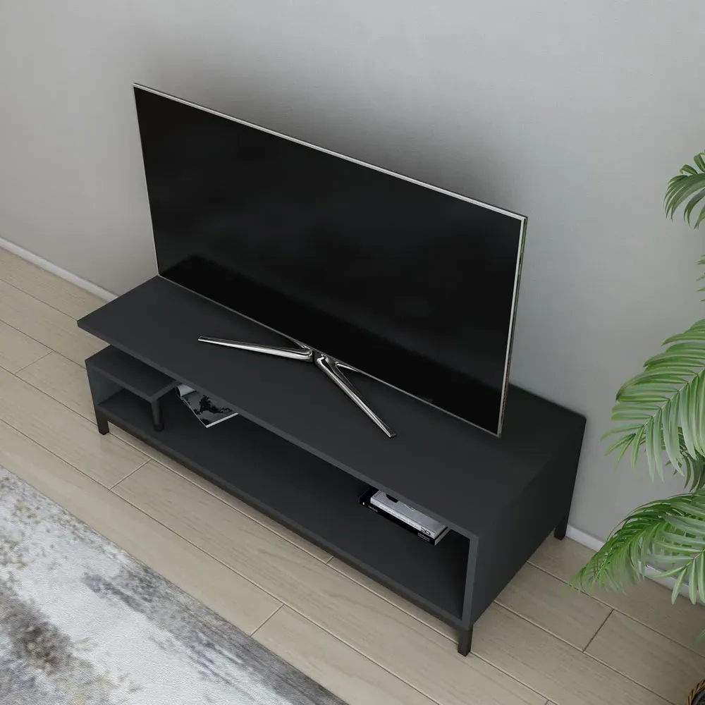 Reilly 2 Shelf TV Unit - Black, Anthracite