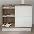 Rena 2 Door Bedside Table with Storage - White, Walnut