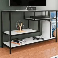 Robins TV Stand with Storage - Black, Metal