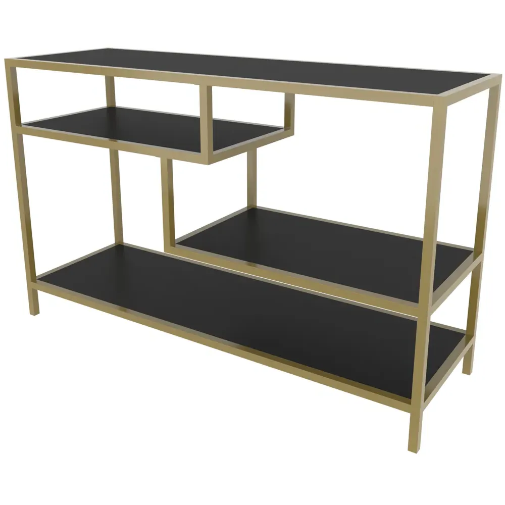 Robins TV Stand with Storage - Gold, Metal