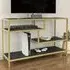 Robins TV Stand with Storage - Gold, Metal
