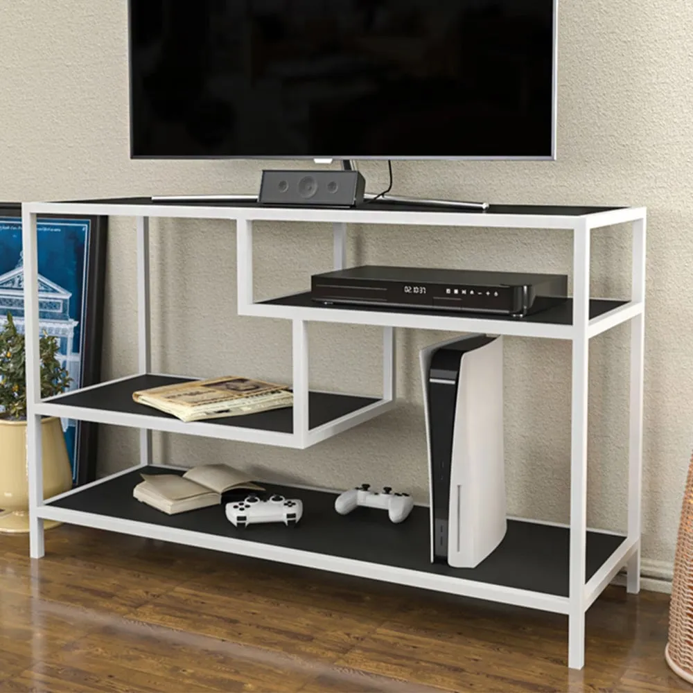 Robins TV Stand with Storage - White, Metal