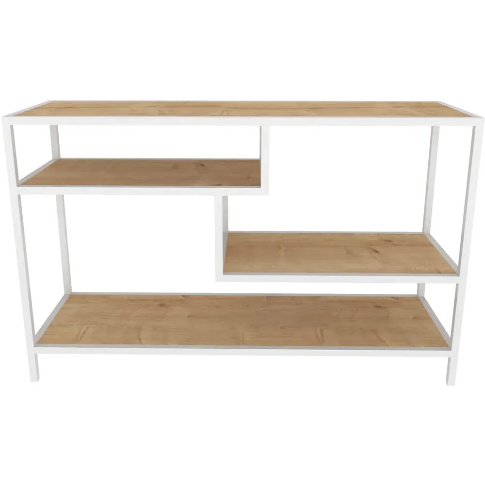Robins TV Stand with Storage - White, Oak