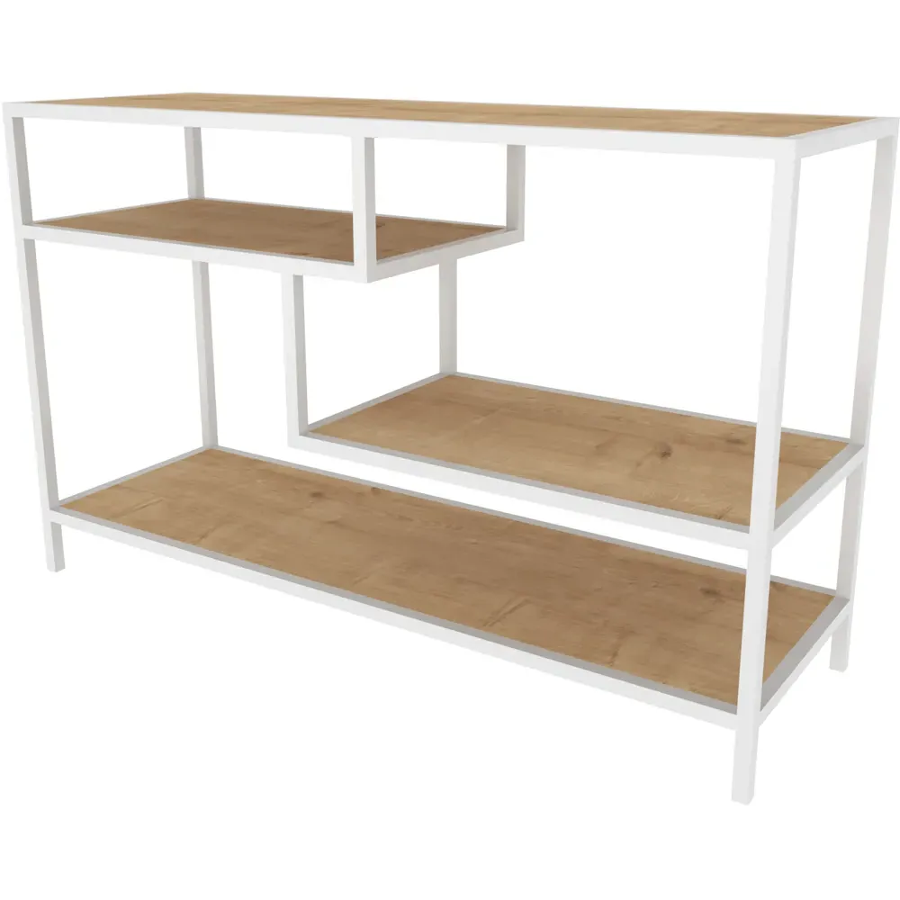 Robins TV Stand with Storage - White, Oak