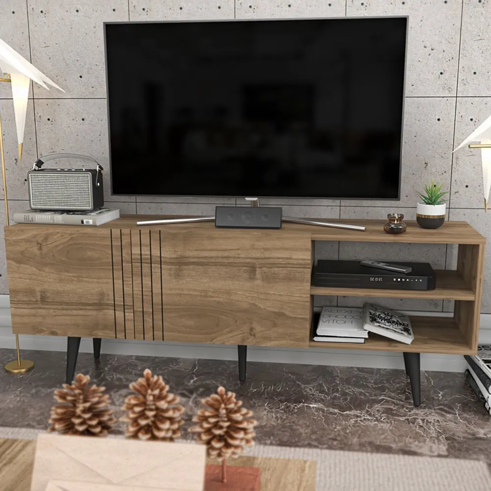 Ronas Wide TV Unit with Storage - Brown image