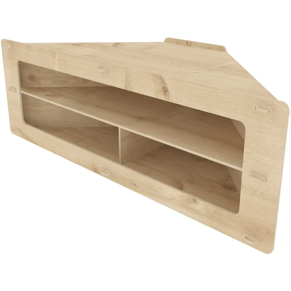 Sala 3 Shelf Corner Floating TV Unit - Brown, MDF