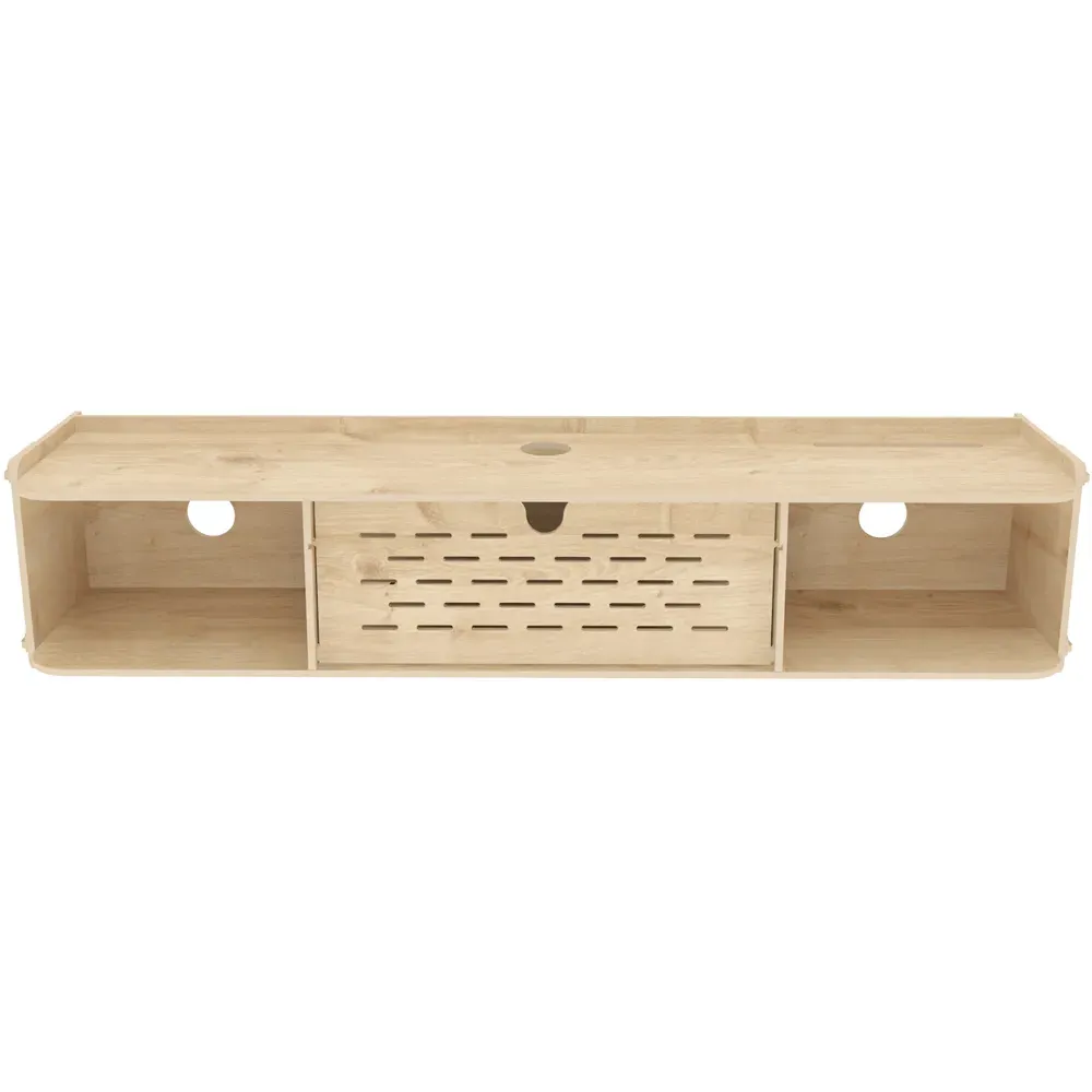 Sima Wall Mountable TV Unit - Brown, MDF