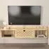 Sima Wall Mountable TV Unit - Brown, MDF