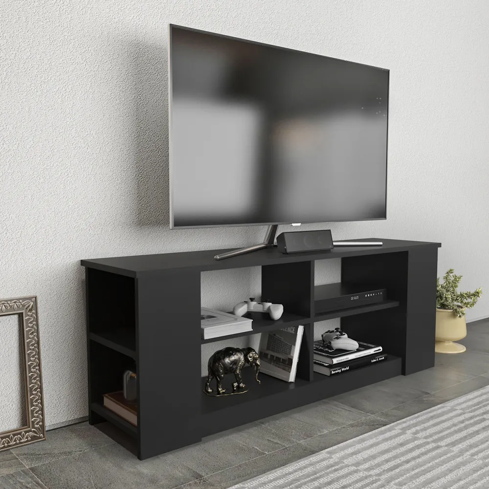 Space 8 Shelf TV Unit - Anthracite