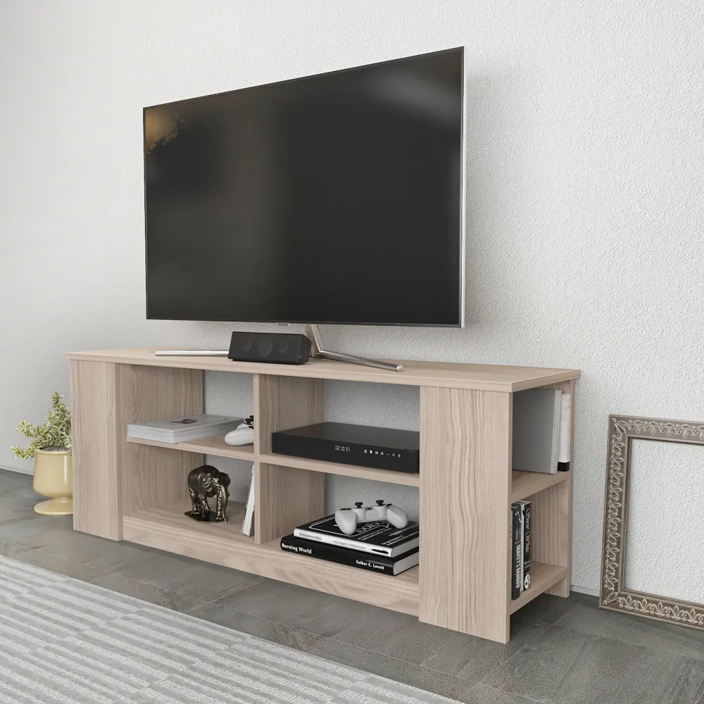 Space 8 Shelf TV Unit - Grey