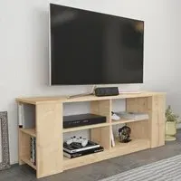 Space 8 Shelf TV Unit - Oak
