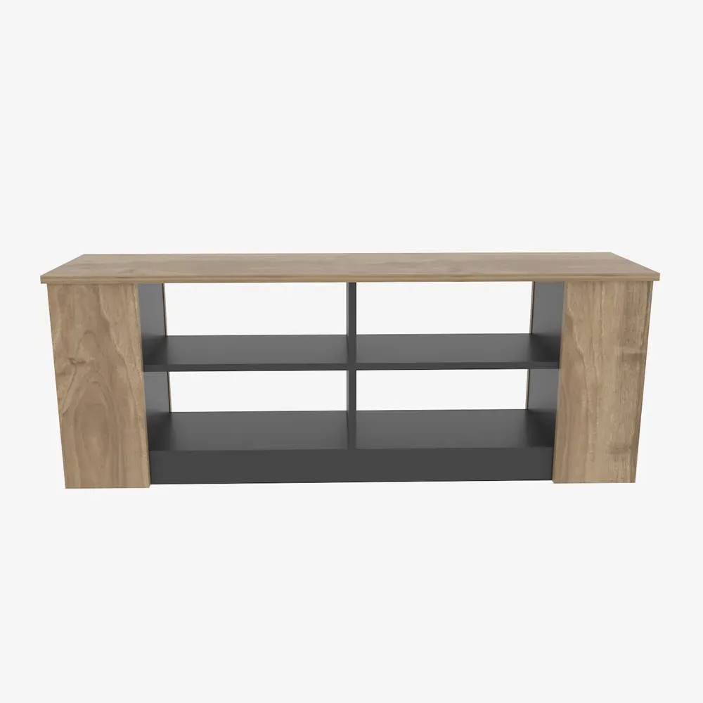 Space 8 Shelf TV Unit - Walnut