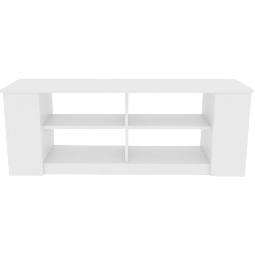 Space 8 Shelf TV Unit - White