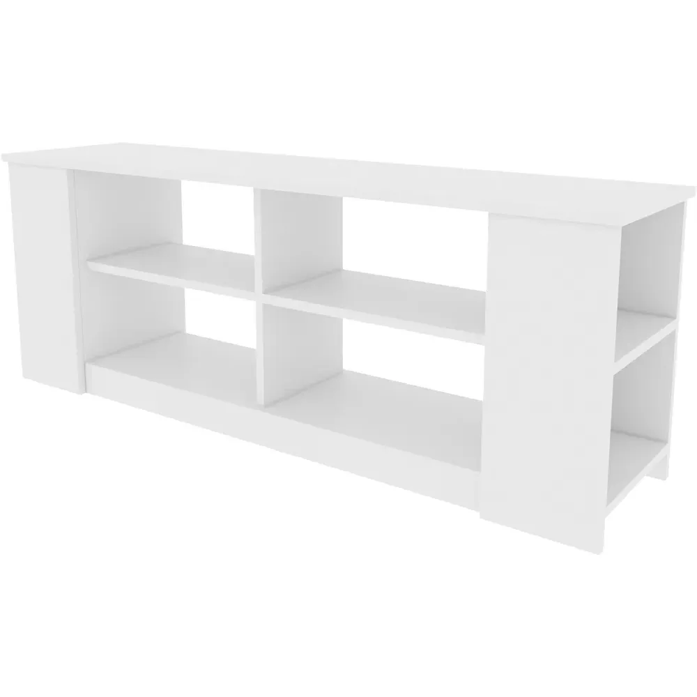 Space 8 Shelf TV Unit - White