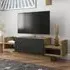 Spring TV Unit with Wall Shelf - Oud, Black