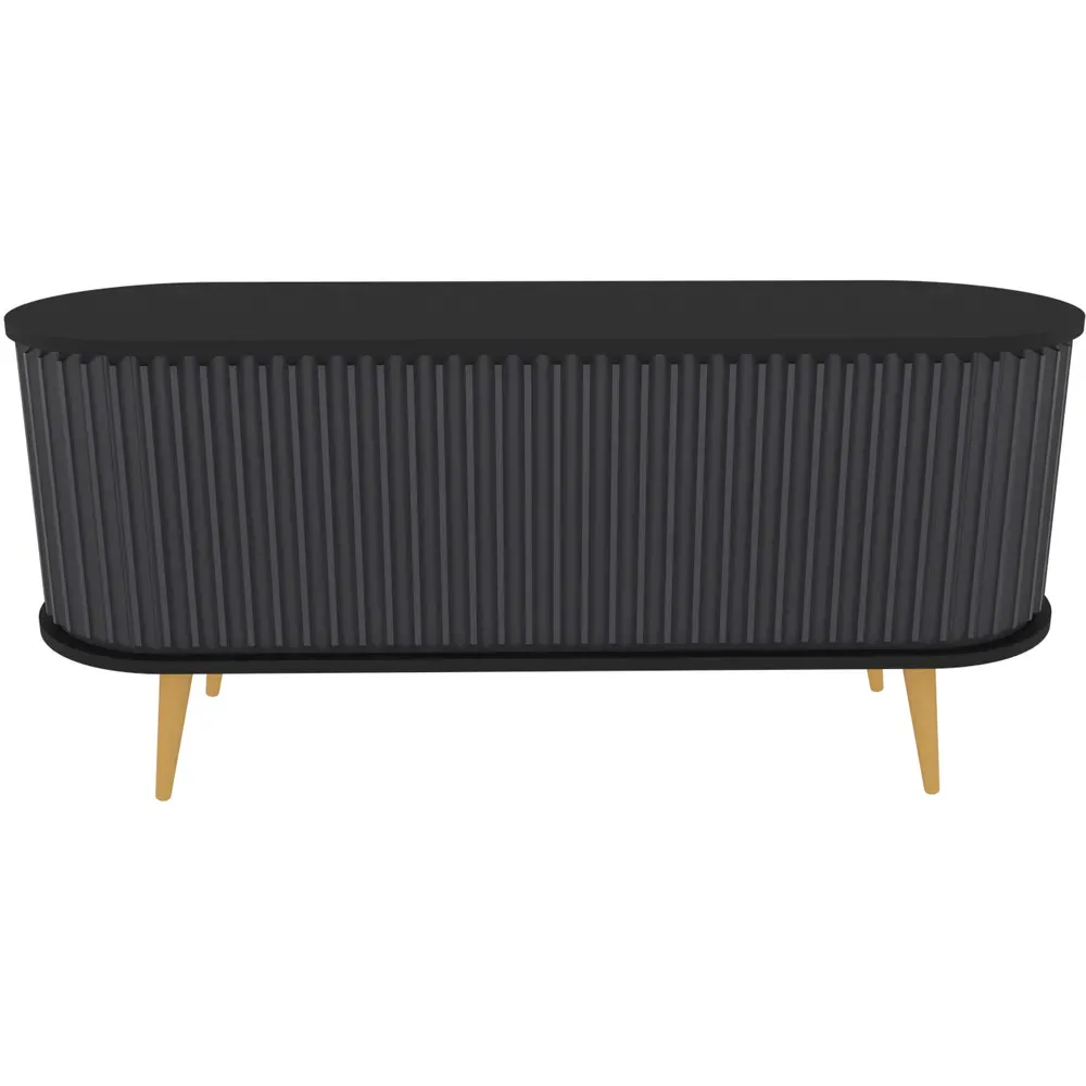 Stor 2 Door Wide Mid-Century TV Unit - Black, Anthracite