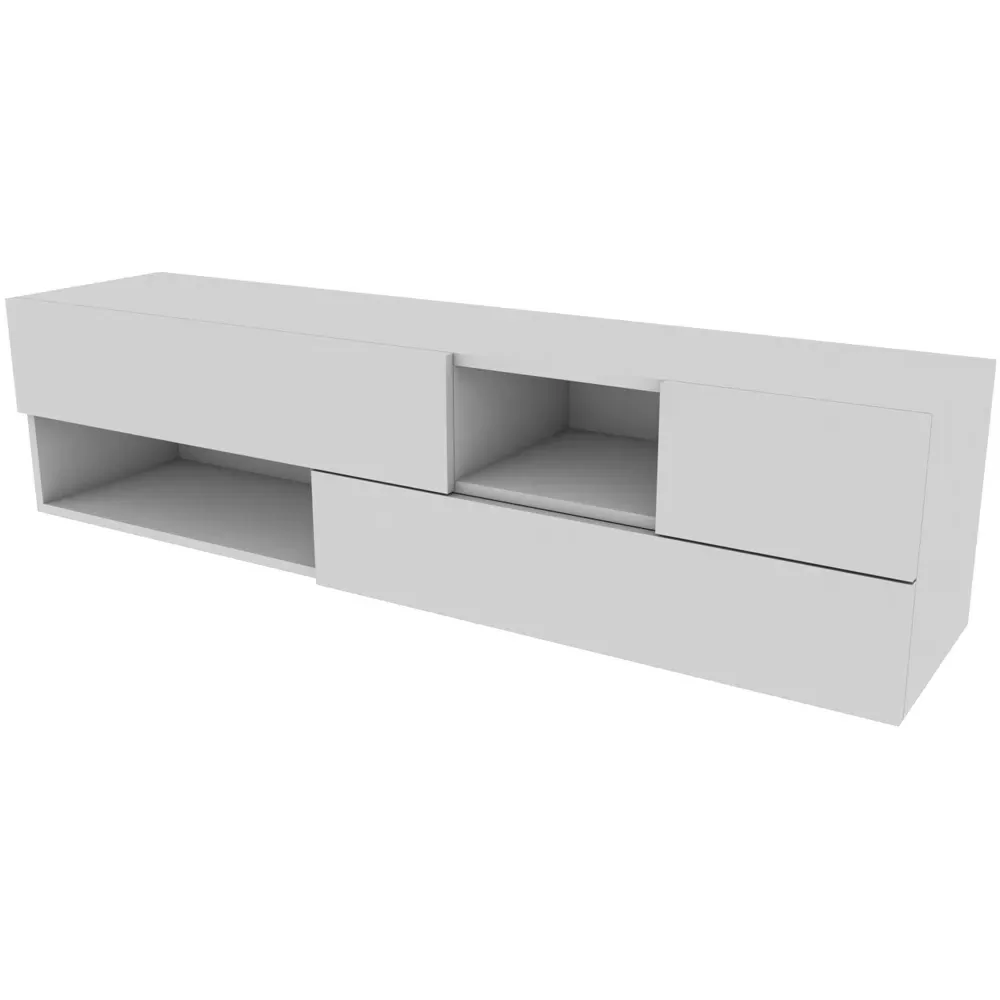 Sunny 3 Door TV Unit with Storage - White