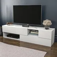 Sunny 3 Door TV Unit with Storage - White