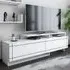 Tamy 2 Door TV Unit with Wall Shelves - White