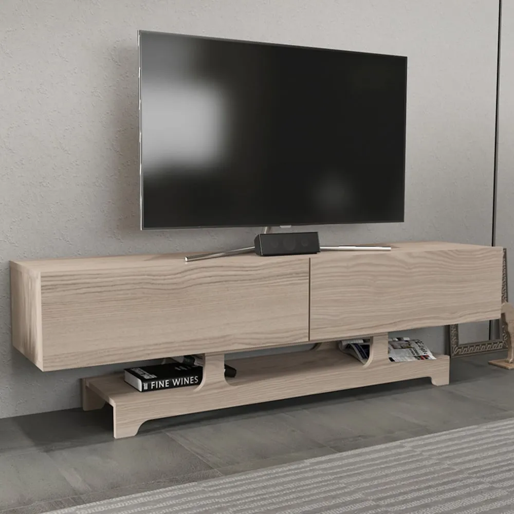 Tera 2 Door TV Unit with Storage - Grey image