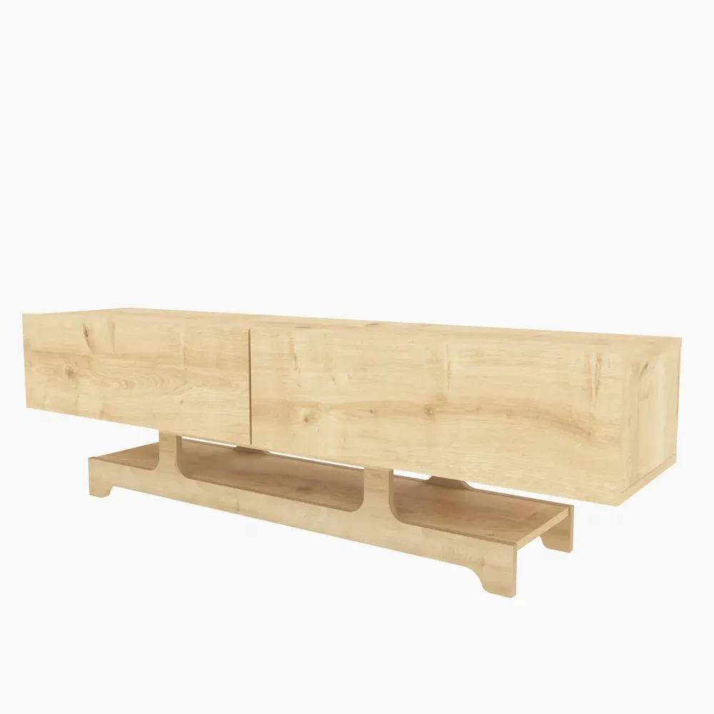 Tera 2 Door TV Unit with Storage - Oak