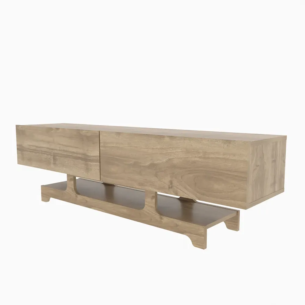 Tera 2 Door TV Unit with Storage - Walnut