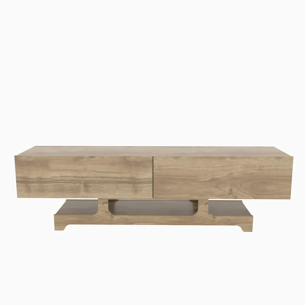 Tera 2 Door TV Unit with Storage - Walnut