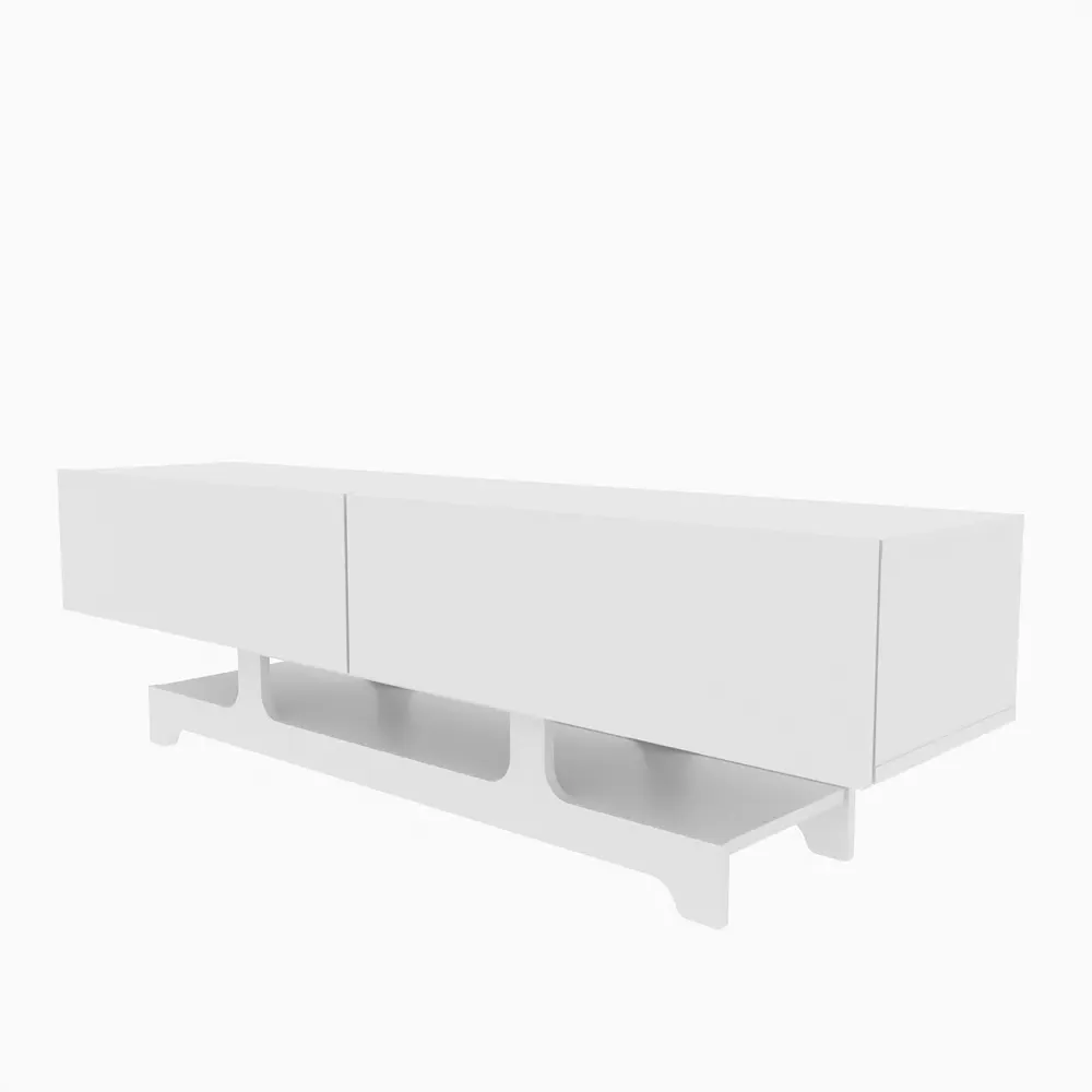 Tera 2 Door TV Unit with Storage - White