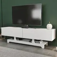 Tera 2 Door TV Unit with Storage - White