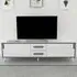 Tex Wide TV Unit with Storage - White, Anthracite
